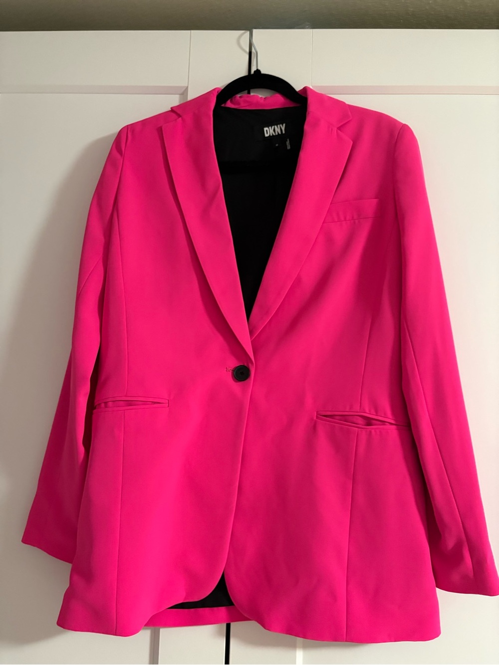 DKNY Hot Pink Single-Button Women's Blazer
